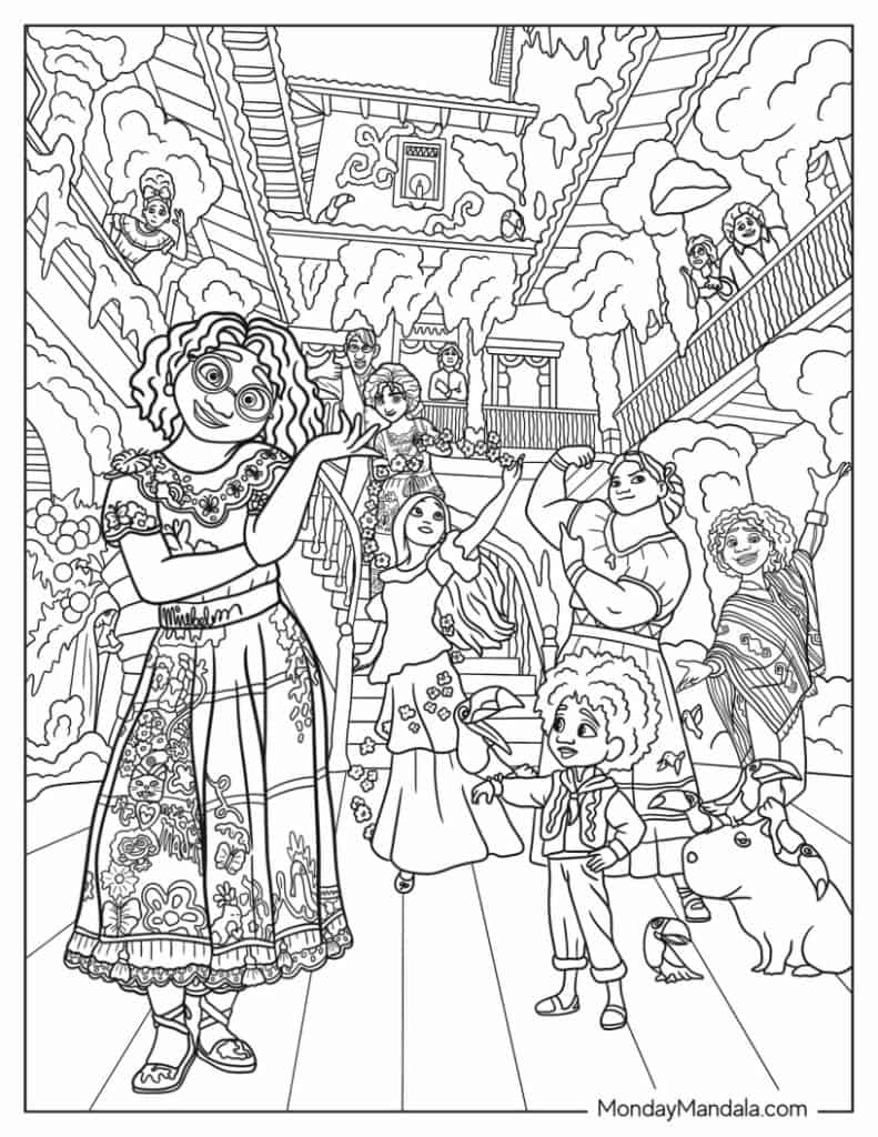 Encanto coloring pages free pdf printables