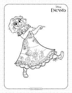 Disney encanto free printable coloring pages