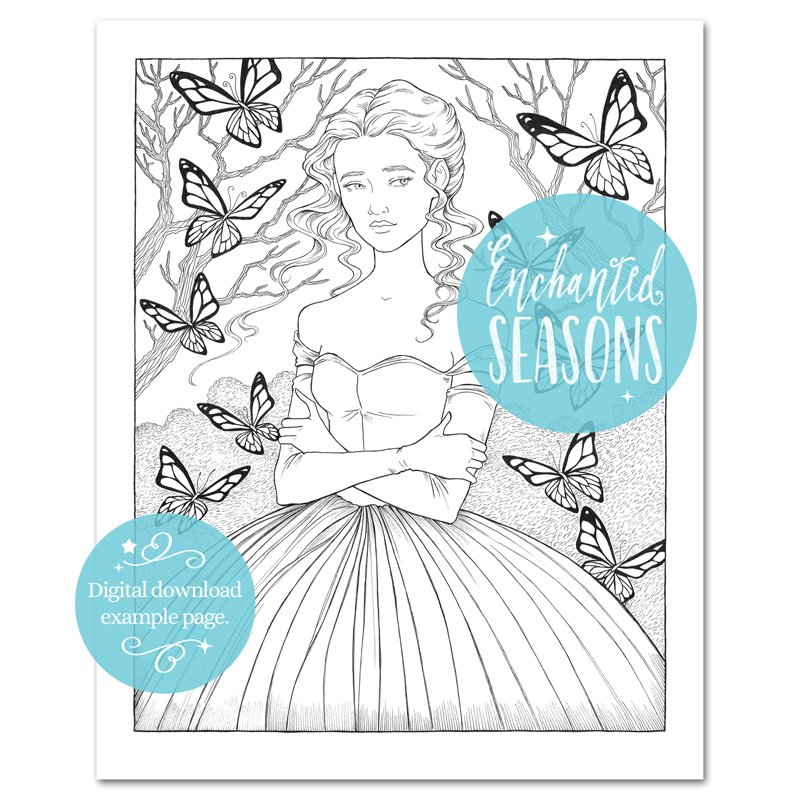 Downloadable fantasy coloring book â eeva nikunen
