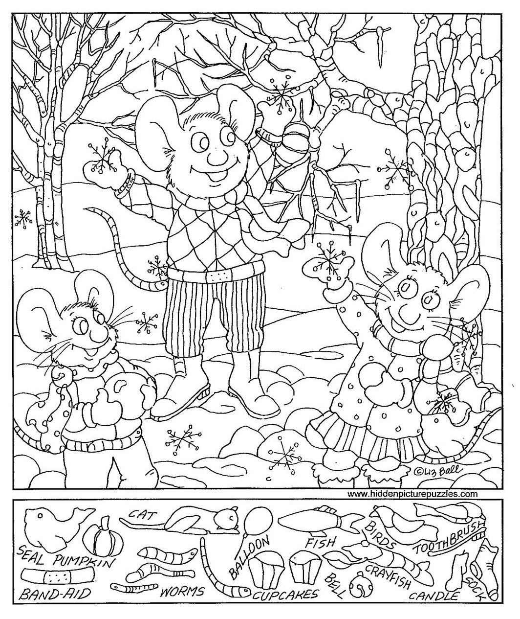 Hidden pictures page