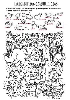 Dibujos ocultos objetos condidos objetos ocultos matematicas para colorear