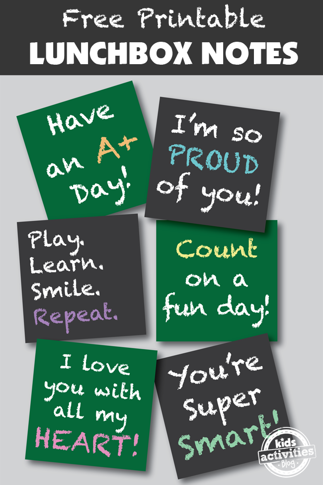 Free printable lunchbox notes kids activities blog