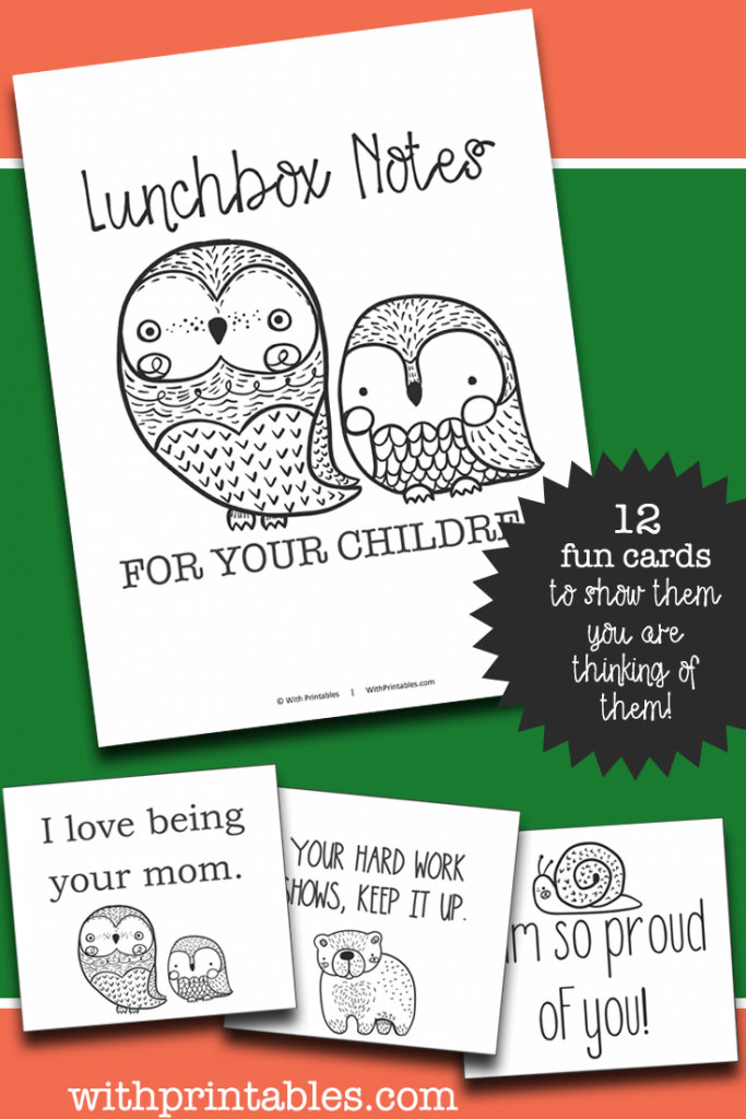 Lunch box notes for tweens