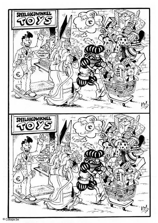 Coloring page find the differences