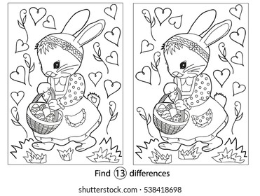 Encuentra diferencias juego de educaciãn para vector de stock libre de regalãas