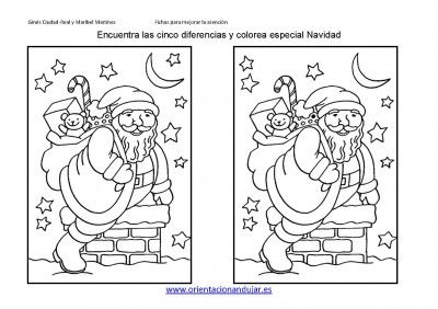 Encuentra las diferencias pecial navidad ficha pãgina navidad hojas de trabajo para navidad encuentra las diferencias