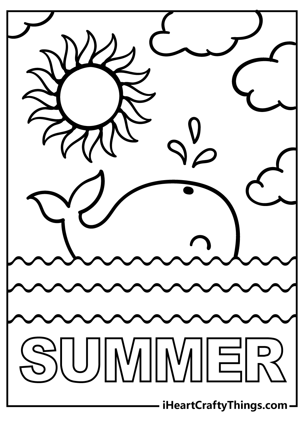Summer coloring pages free printables