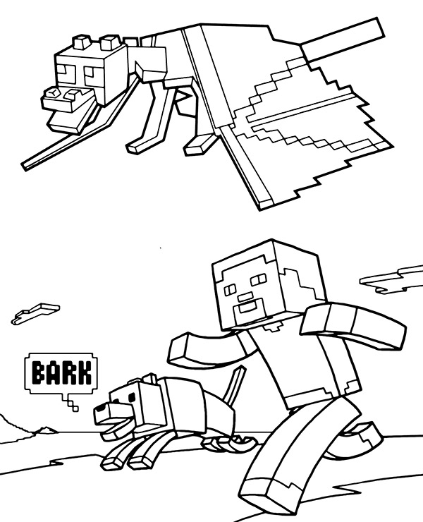 Ender dragon coloring page minecraft