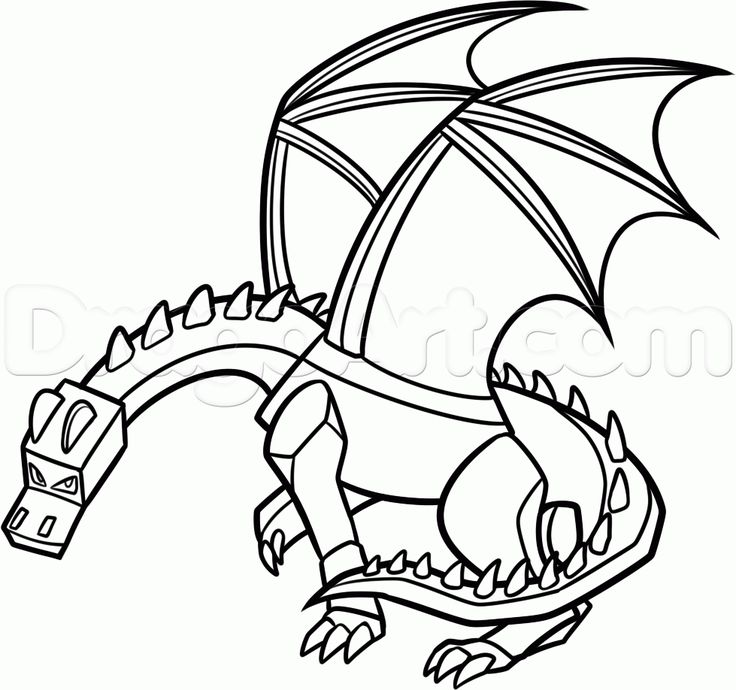 How to draw ender dragon step by step video game characters pop culture free online drâ dragon coloring page minecraft ender dragon minecraft coloring pages