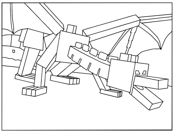 Best mine craft printable coloring christmas pdf for free at printablee dragon coloring page minecraft coloring pages minecraft ender dragon