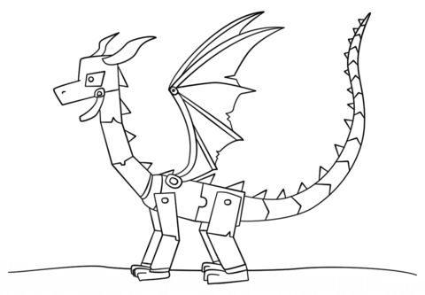 Minecraft ender dragon coloring page free printable coloring pages