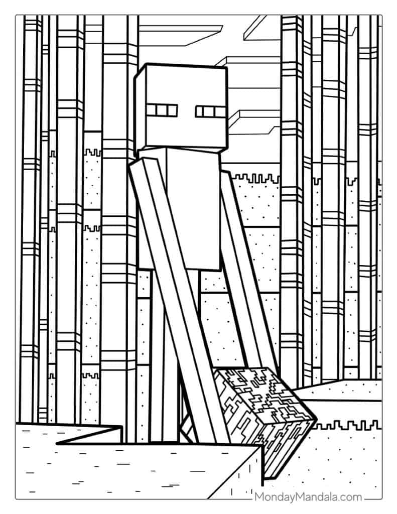 Minecraft coloring pages free pdf printables
