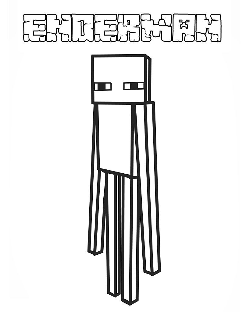 Enderman kolorowanka z gry minecraft minecraft teacher christmas gifts coloring pages