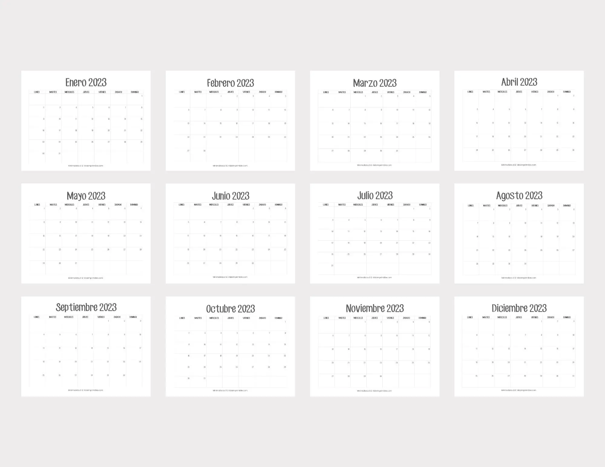 Calendarios para imprimir descarga gratis