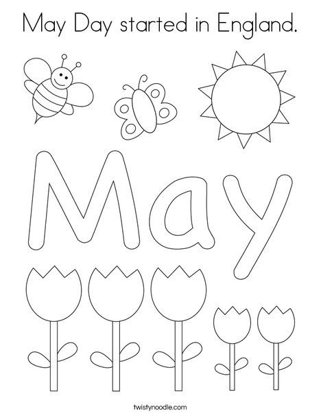 May day started in england coloring page