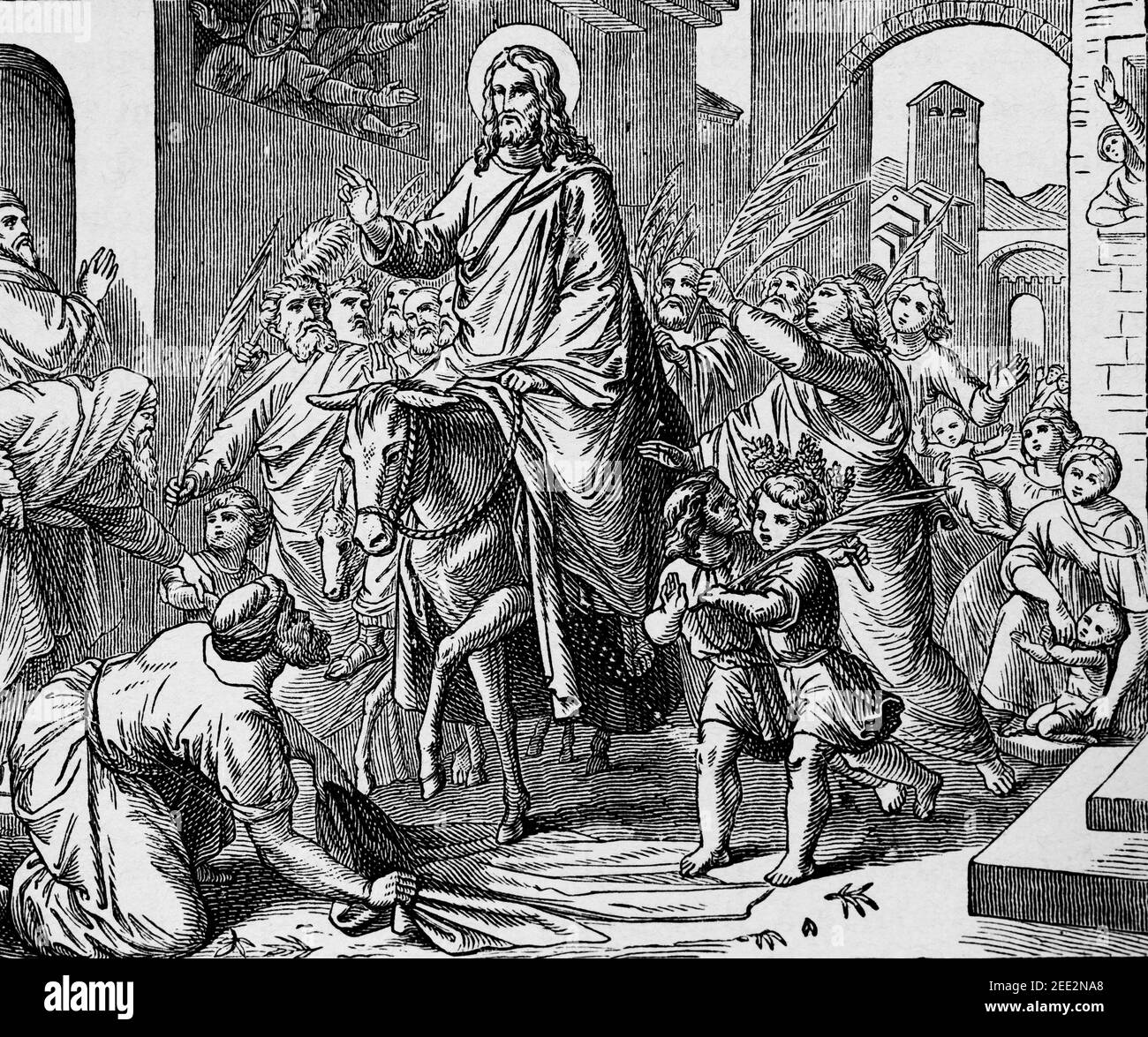 Jesus riding donkey hi