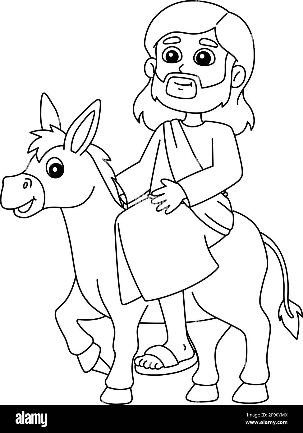 Jesus riding donkey hi