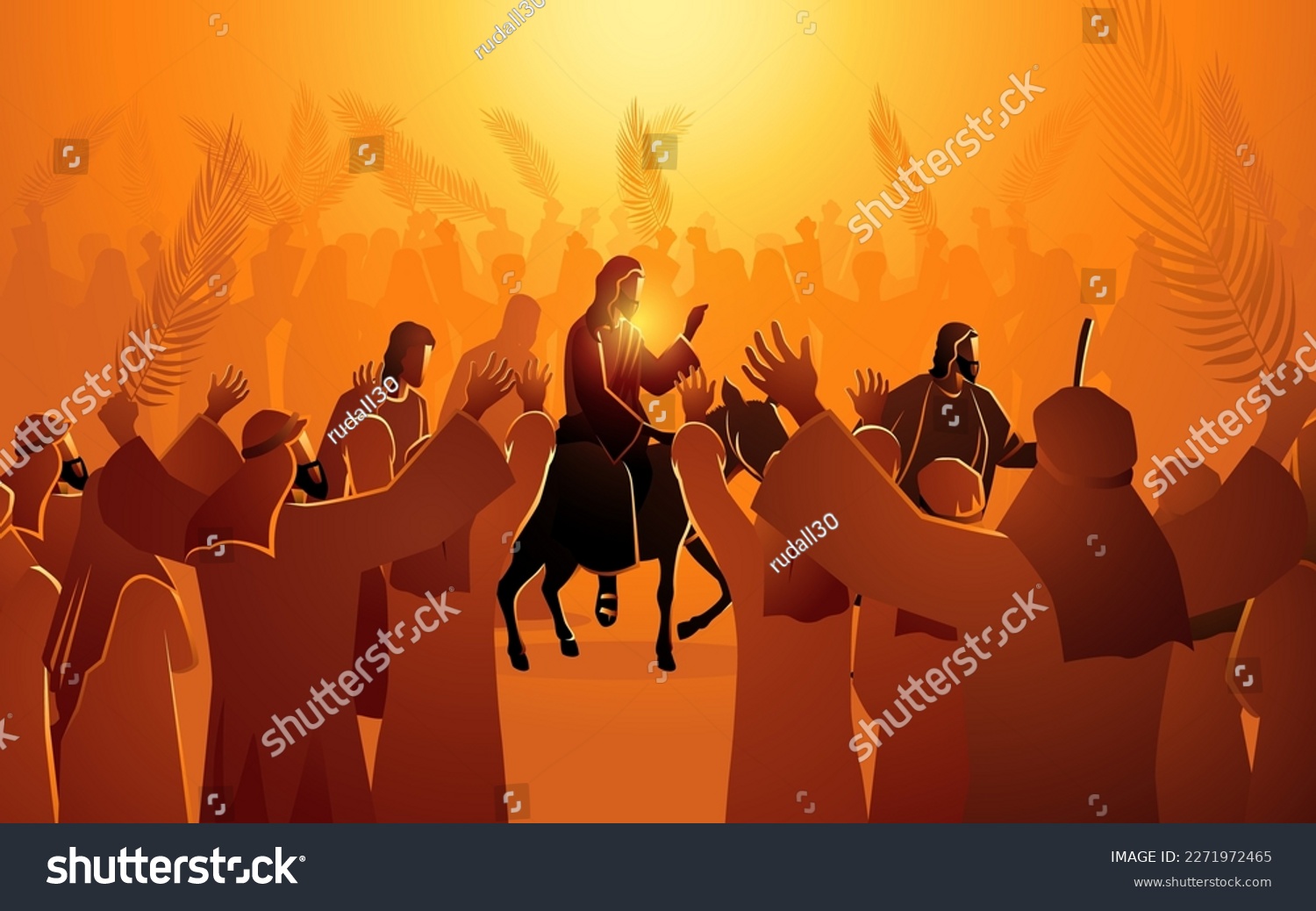 Jesus triumphal entry into jerusalem photos and images