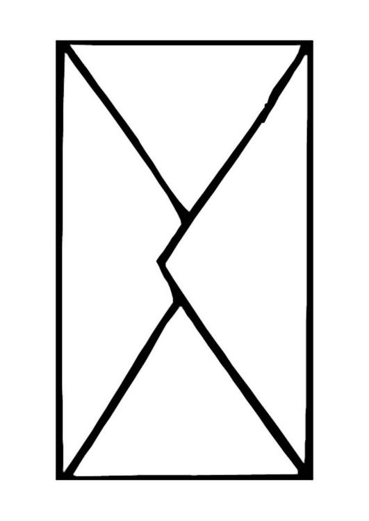 Coloring page envelope