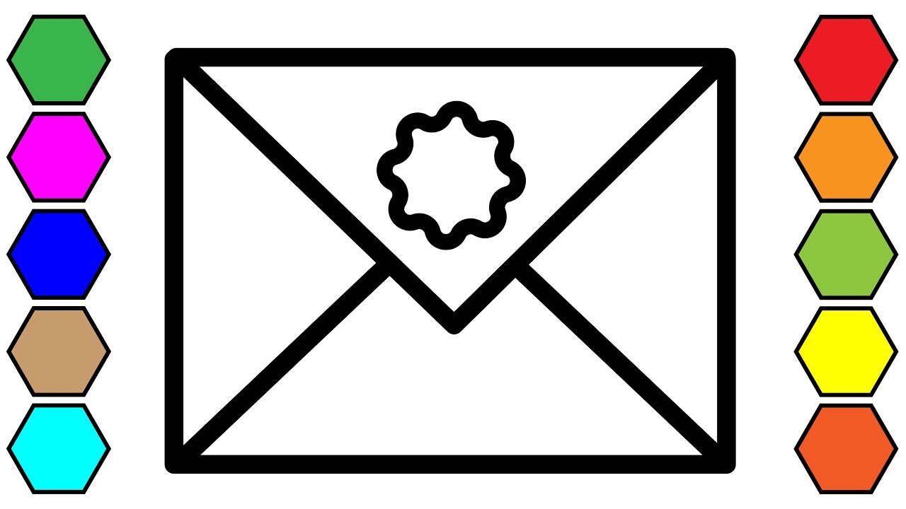 Colouring for kids with envelope