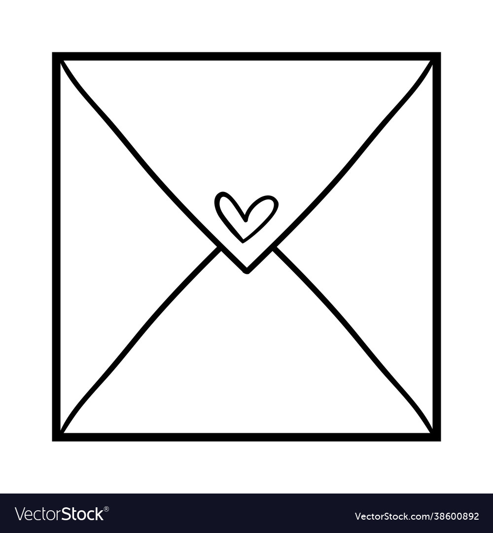 Coloring book envelope royalty free vector image