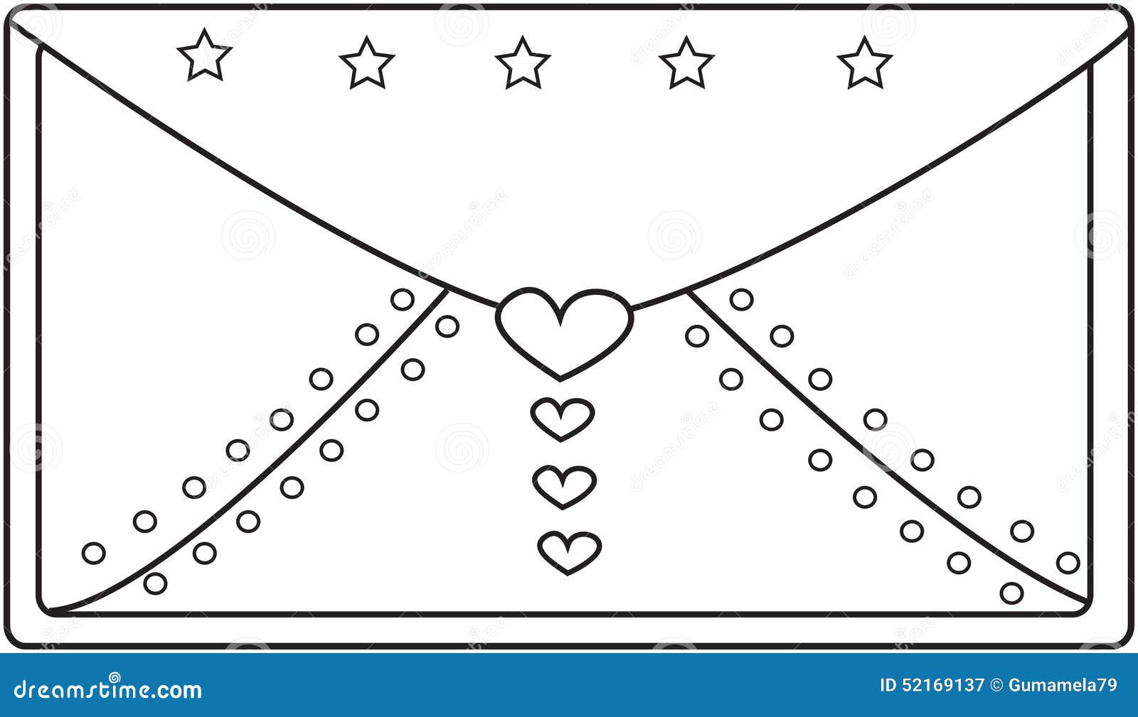 Envelope coloring page stock illustration illustration of book