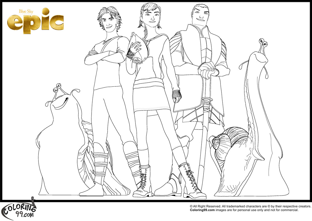 Epic movie coloring pages team colors