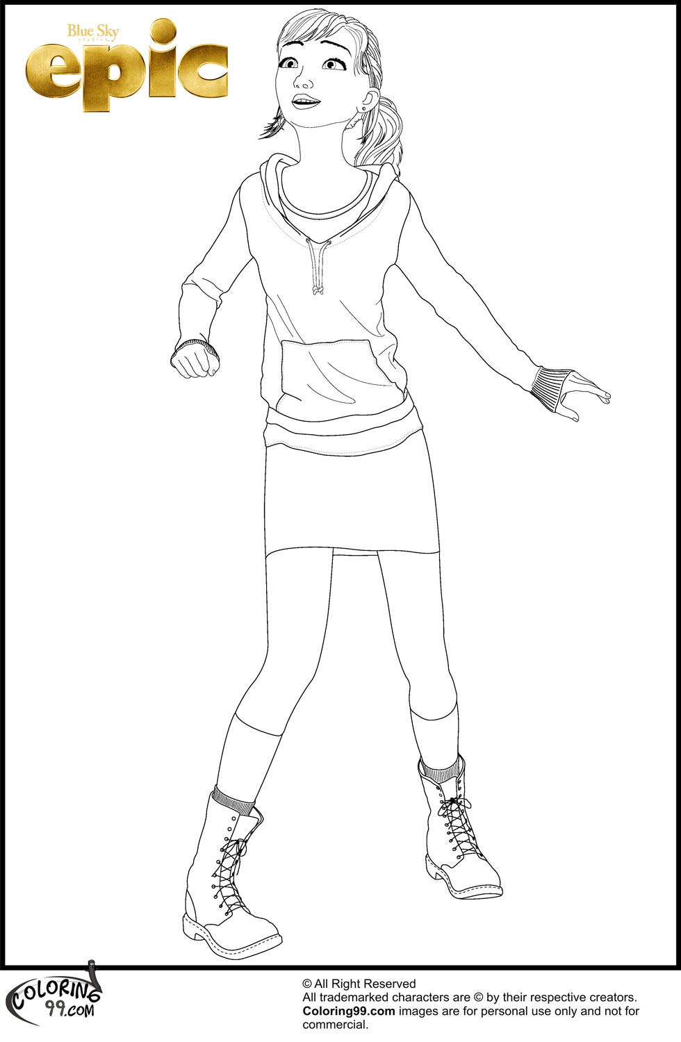 Epic movie coloring pages team colors