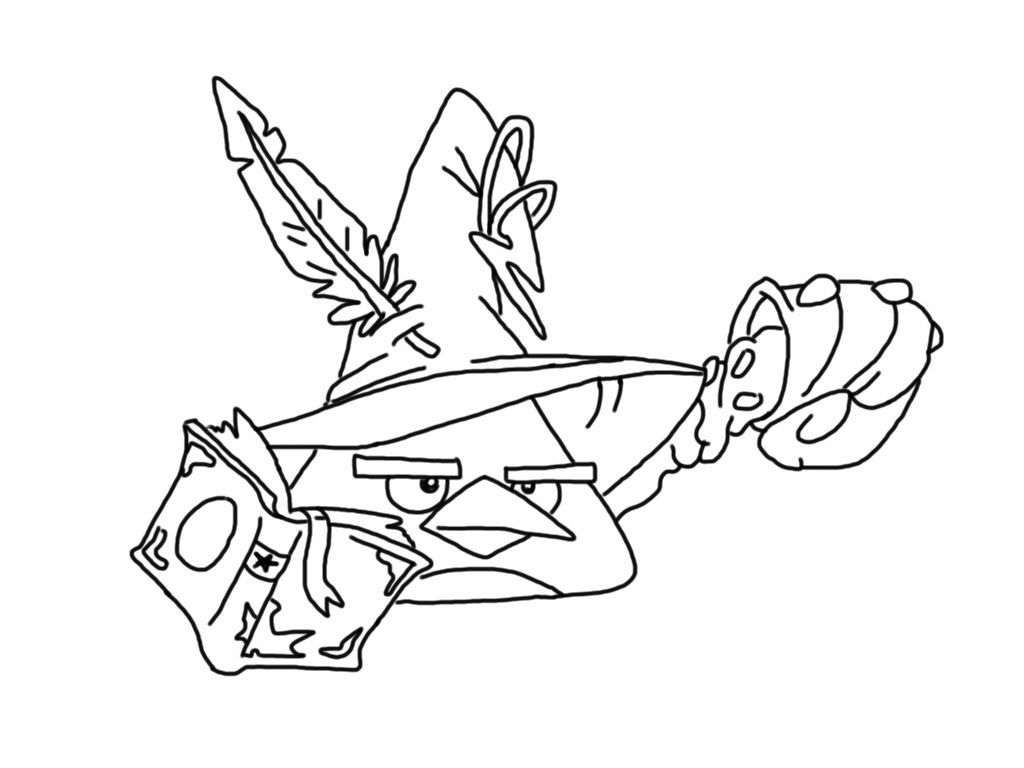 Angry birds epic coloring page