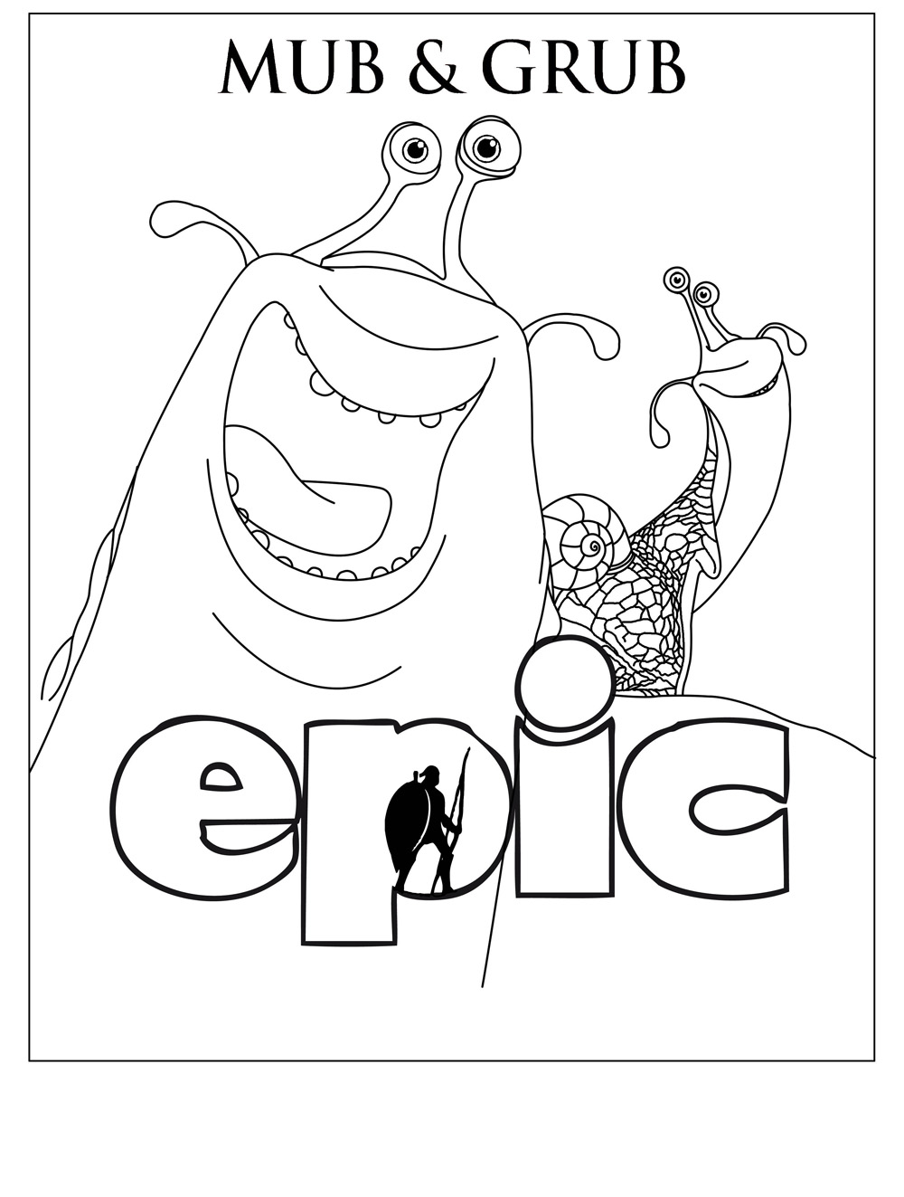 Coloring mub and grub from the movie epic