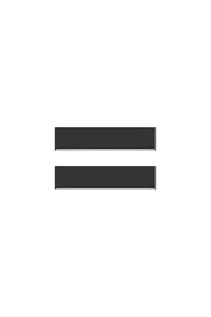 Bold and striking equals sign