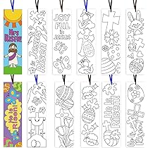 Haooryx stãck christliche diy fãrbung lesezeichen fãr kinr er ist auferstann lesezeichen fãrben kunsthandwerk papier lesezeichen lesebegeisterte sonntagskirche geburtstag geschenk party zubehãr bãrobedarf schreibwaren