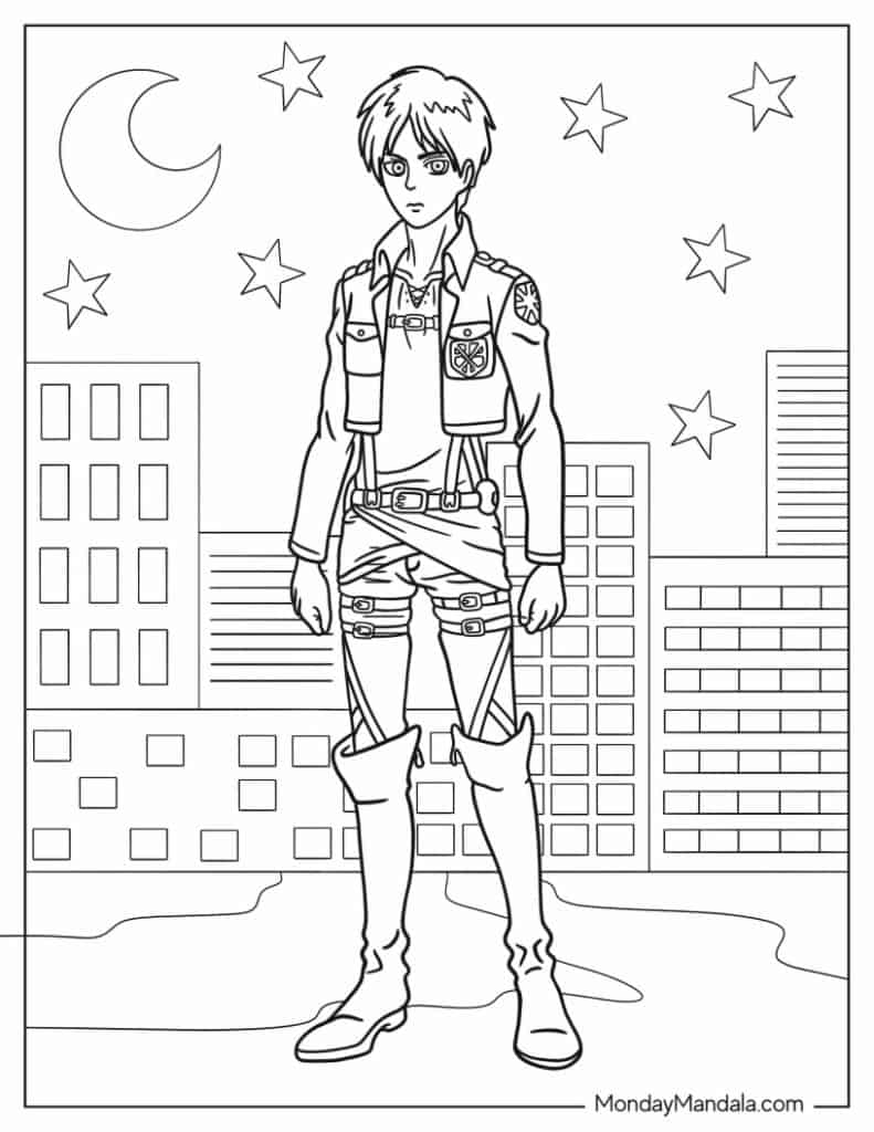 Anime coloring pages free pdf printables