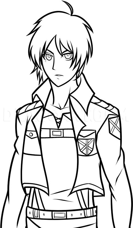 How to draw eren from attack on titan eren yeager step by step drawing guide by dâ attack on titan dream catcher coloring pages coloring pages inspirational