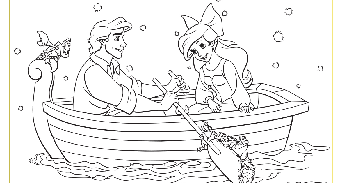 The little mermaid prince eric coloring page