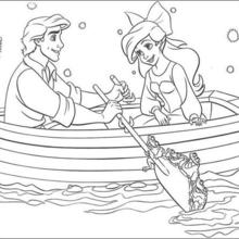 Ariel and eric coloring pages