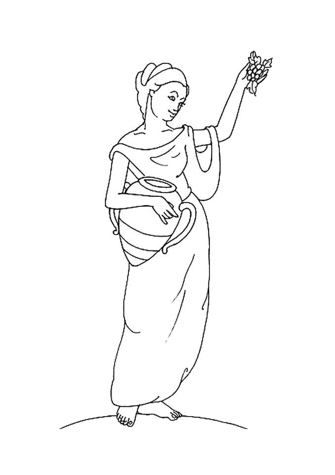 Greek goddesses coloring pages