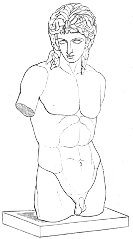 Eros of centocelle statue coloring page free printable coloring pages