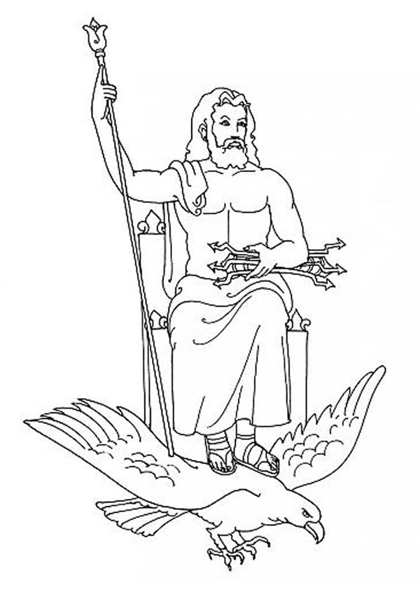 Zeus from greek gods and goddesses coloring page greek gods and goddesses coloring pages ancient greece for kids