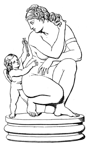 Aphrodite and eros coloring page free printable coloring pages