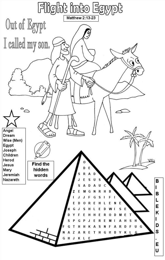 Joseph and mary escape to egypt worksheethoja de tarea jose y maria huyen egipto bible crafts sunday school christmas sunday school sunday school crafts