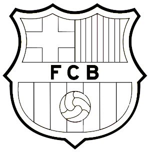 Escudo del barcelona para colorear