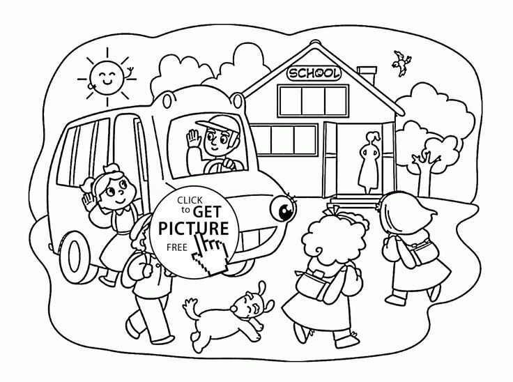 Pupils going to school coloring page for kids back to school coloring pages printables free