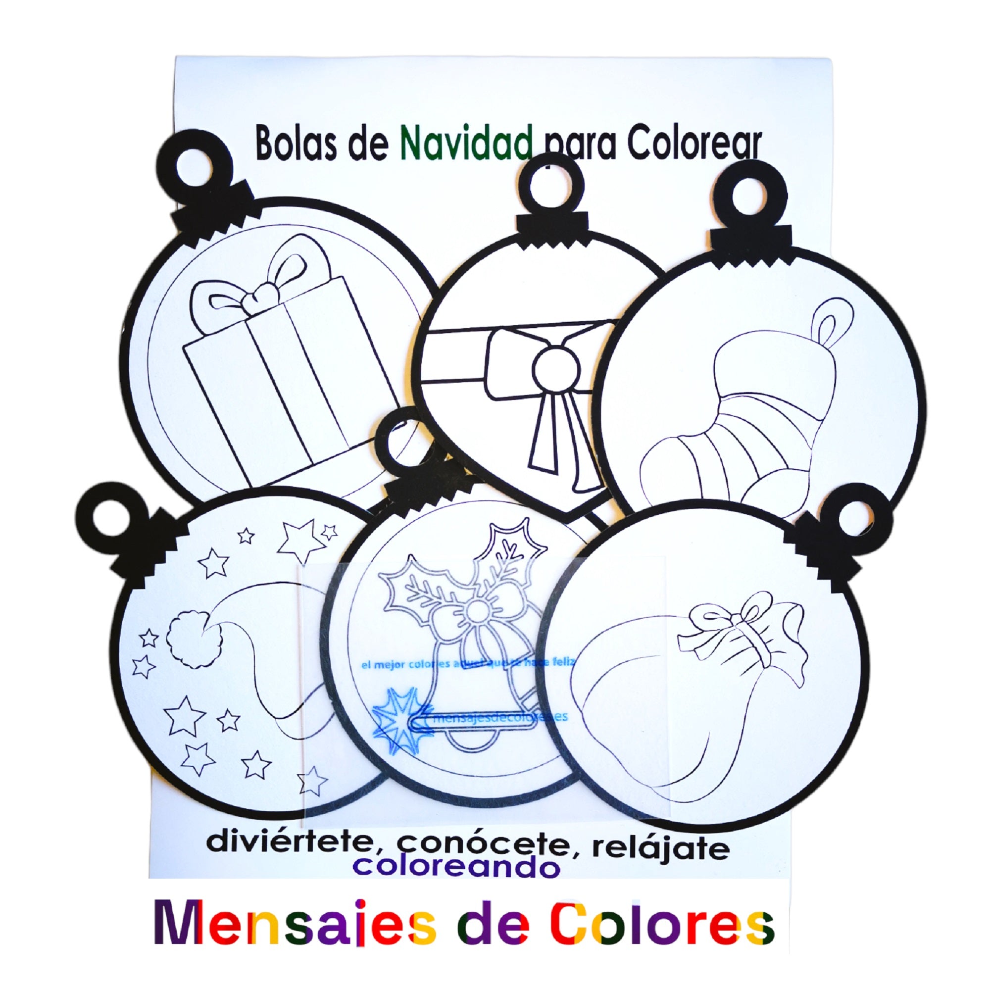 Bolas de navidad para colorear unidad â mensaj de color