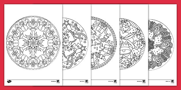 Mandalas de navidad ra colorear ck ra niãos