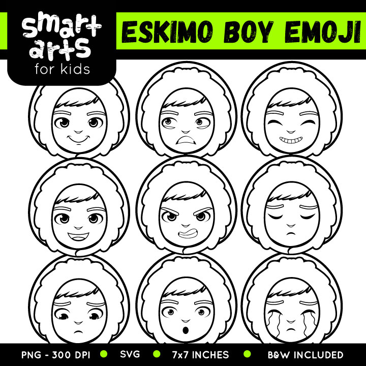 Eskimo boy emoji clip art
