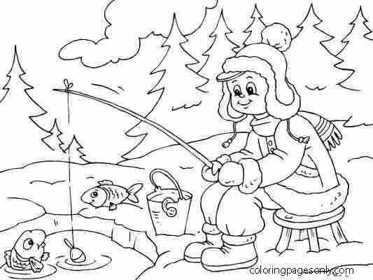 Fishing coloring pages printable for free download