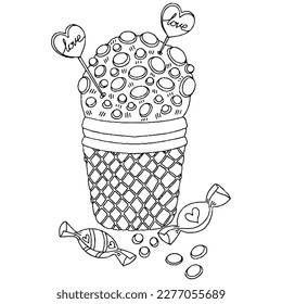 Ice cream coloring pages images stock photos d objects vectors
