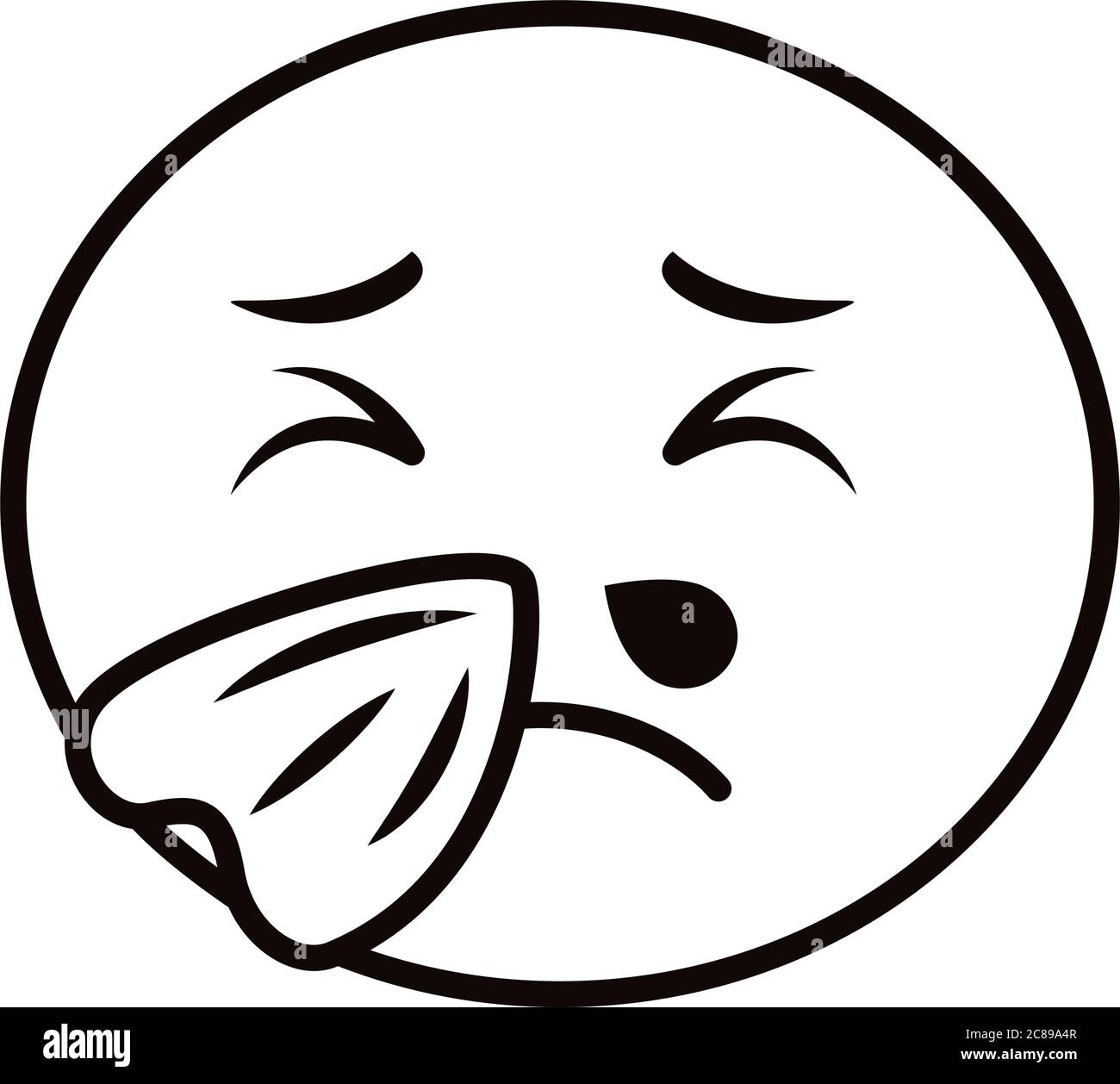 Cold face emoticon cut out stock images pictures