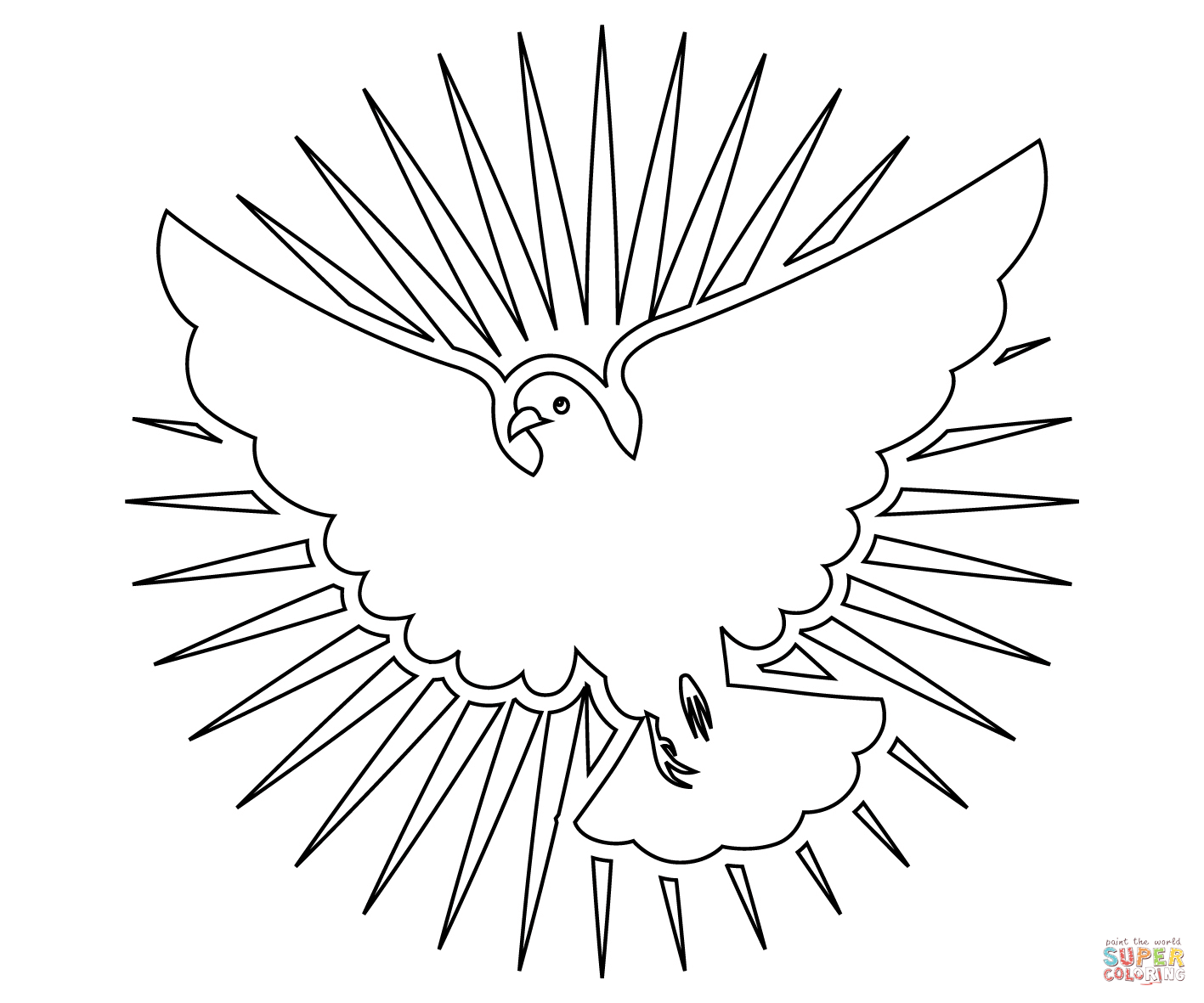 Holy spirit coloring page free printable coloring pages